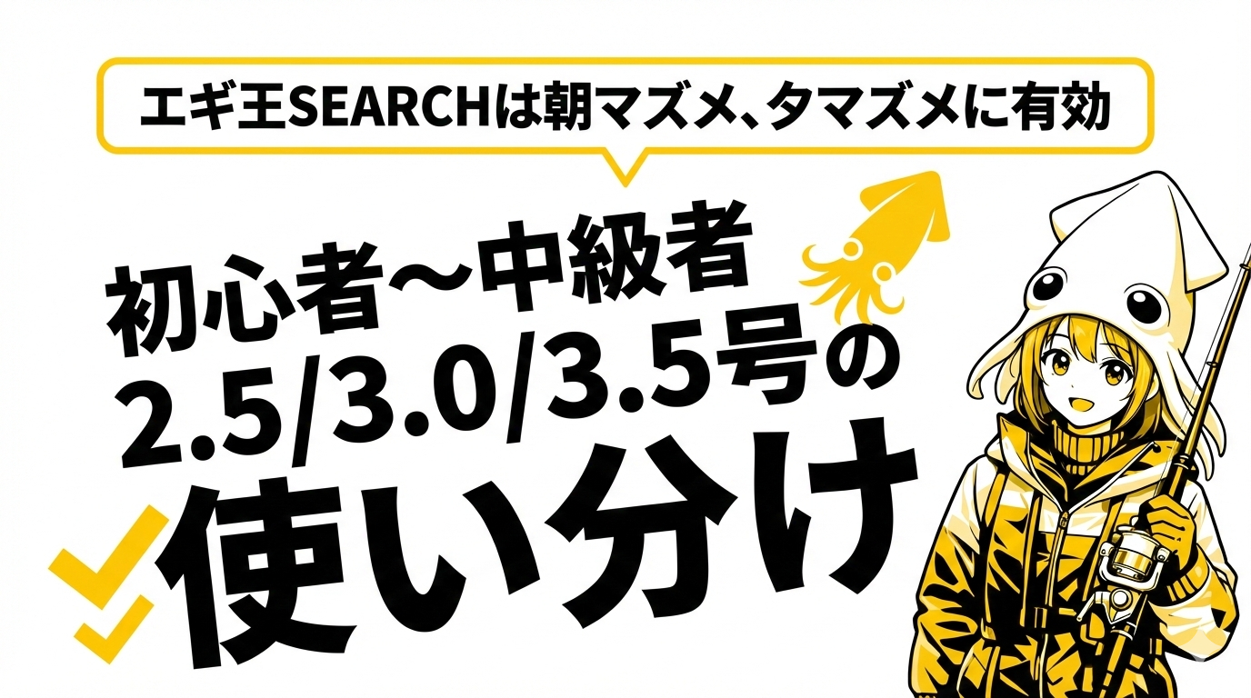 エギ王SEARCHの“サーチ”を最大化する｜朝マズメ、夕マズメに有効な場面と替え時