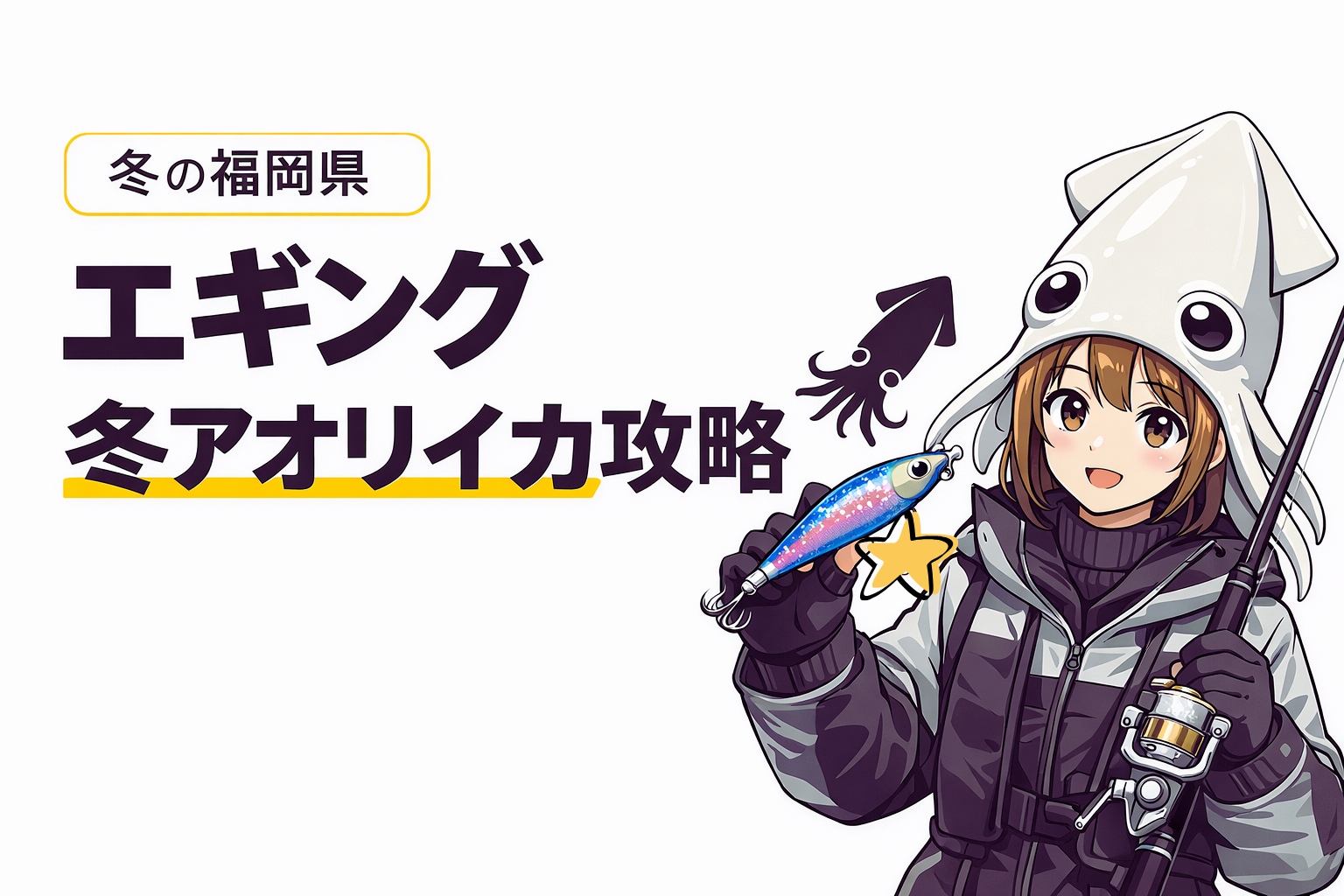 冬の福岡県×アオリイカ：冬エギングの極意・厳選イカ釣りポイント紹介